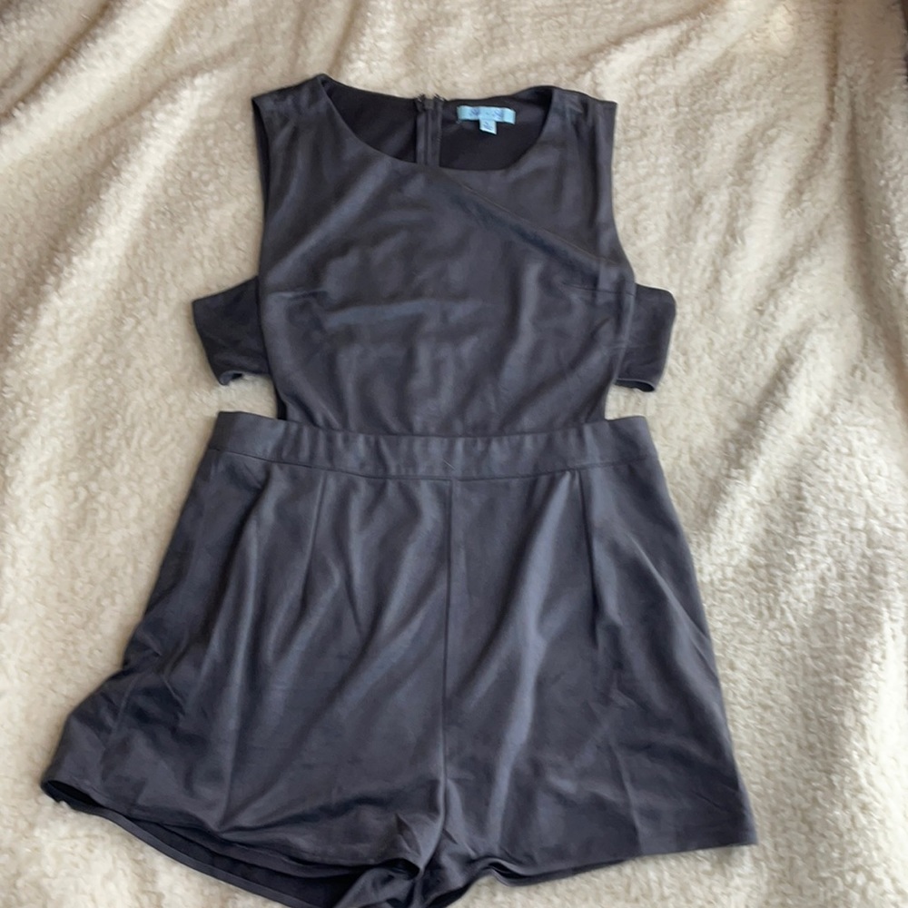 DARK GREY ROMPER WITH CUT OUTS